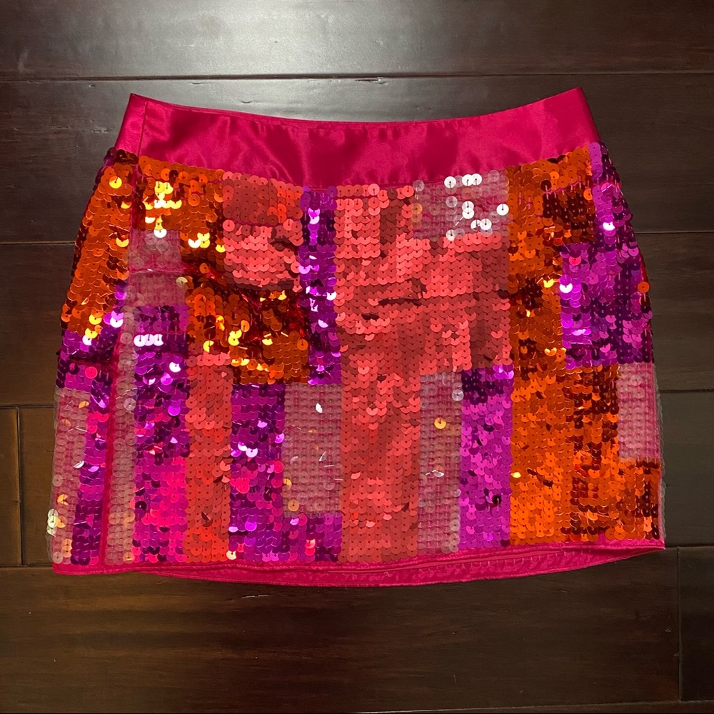 Express Sequin Mini Skirt / Size 2
